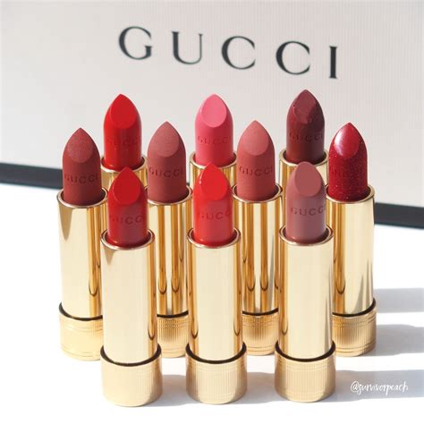 gucci lipstick swatch|gucci lipstick brands.